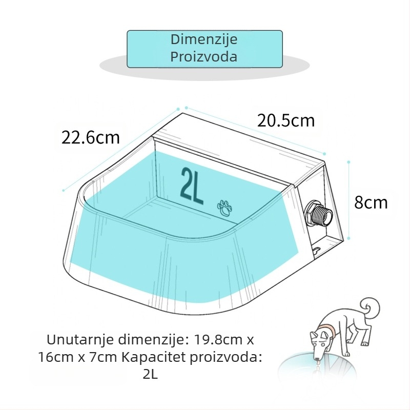 Amazon vruća zdjela za kućne ljubimce, zdjela za pse, automatska fontana za piće za pohranu vode, za goveda, ovce, zdjela za hranu za kućne ljubimce, veleprodaja zdjela za pse
