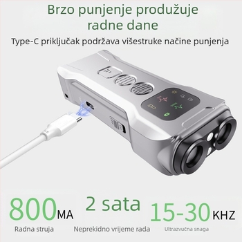 Prekogranični ultrazvučni repelent za pse s tri glave, prijenosni trener pasa s svjetlom, repelent za pse, repelent za pse protiv ugriza