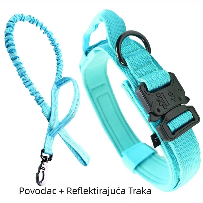 Ogrlica za kućne ljubimce za srednje i velike pse, Taktička ogrlica, Zadebljana ogrlica za pse, Ogrlica za pse koja ne davi vrat, Vojna ogrlica za pse