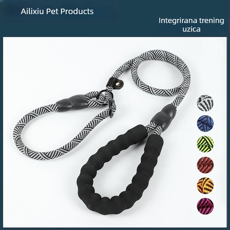 Prekogranični lanac za pse, povodac za kućne ljubimce, otporan na eksploziju, integrirani P konop, P lanac, vanjski povodac, konop za šetanje pasa za srednje i velike pse