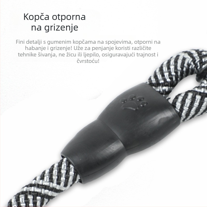 Prekogranični lanac za pse, povodac za kućne ljubimce, otporan na eksploziju, integrirani P konop, P lanac, vanjski povodac, konop za šetanje pasa za srednje i velike pse