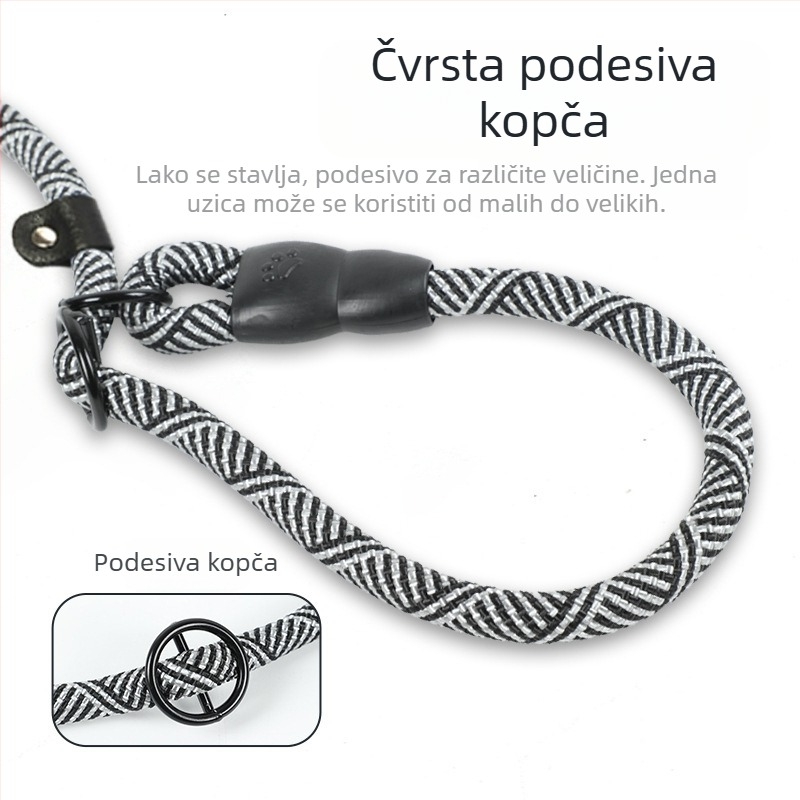 Prekogranični lanac za pse, povodac za kućne ljubimce, otporan na eksploziju, integrirani P konop, P lanac, vanjski povodac, konop za šetanje pasa za srednje i velike pse