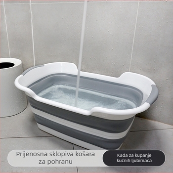 Višenamjenska sklopiva dječja kada, kreativna sklopiva košara za prljavu odjeću, kućna kada za kućne ljubimce, košara za pohranu sitnica