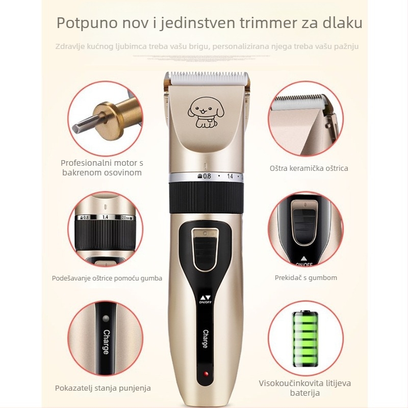 Amazon Hair Pusher Brijanje pseće dlake Električni šišač za kućne ljubimce Električni set šišača za mačju dlaku Šišač za dlaku