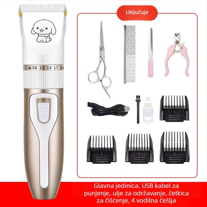 Amazon Hair Pusher Brijanje pseće dlake Električni šišač za kućne ljubimce Električni set šišača za mačju dlaku Šišač za dlaku