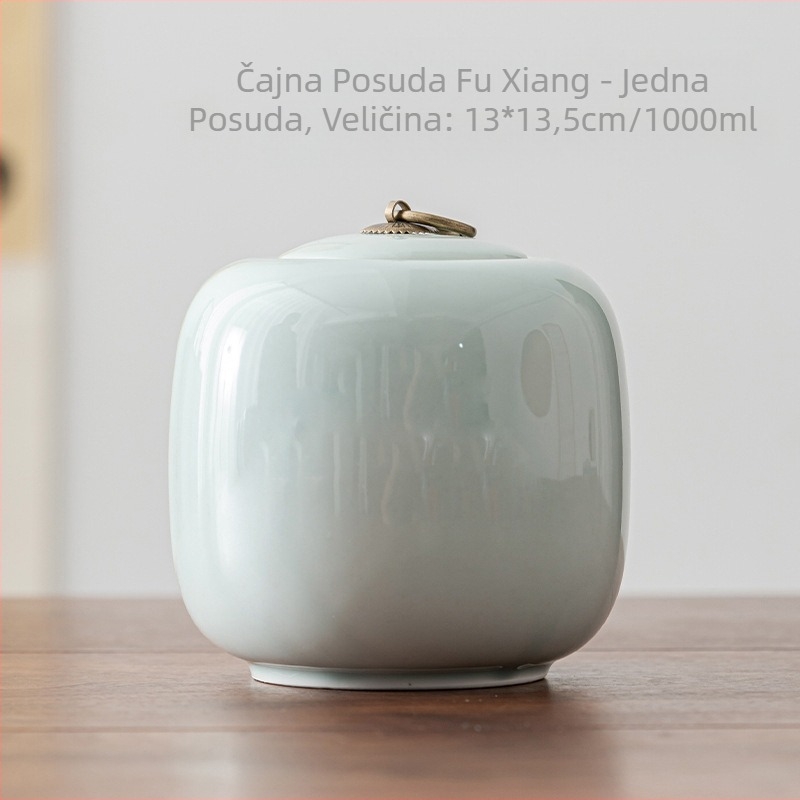 Limenke čaja Celadon, keramičke velike limenke, pola Jin crnog čaja, zelenog čaja, univerzalne zatvorene limenke, kutija za pakiranje čaja, poklon-pakiranje s logotipom