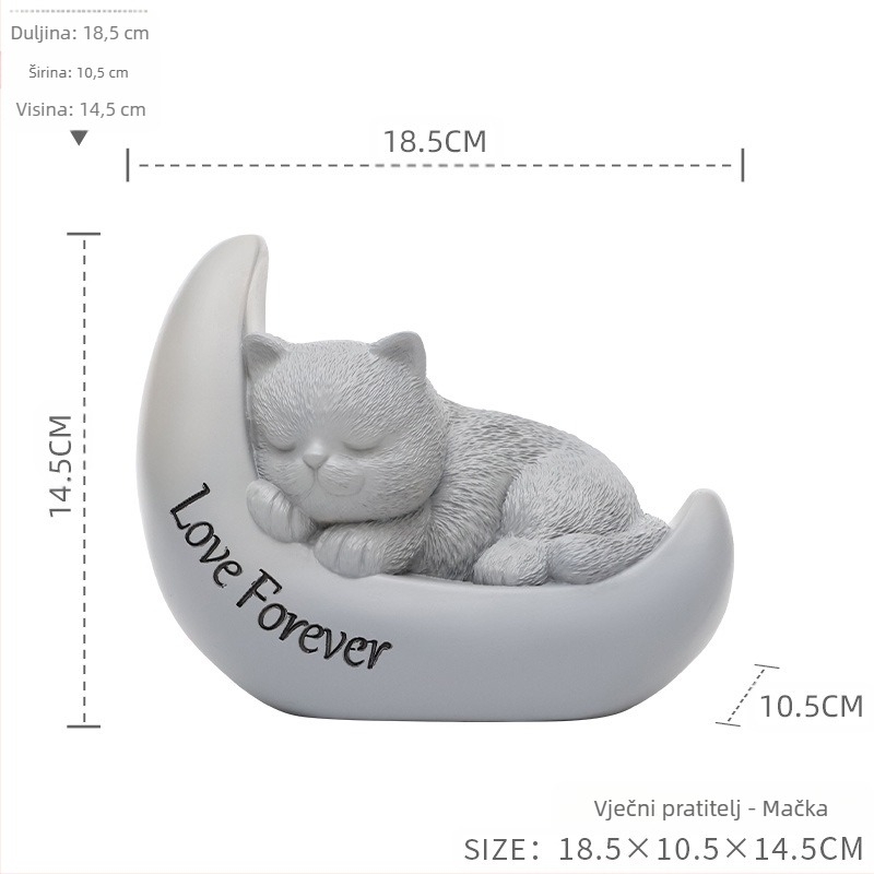 Prekogranična imitacija kamena životinjske smole, urna za spomen na kućne ljubimce, anđeo, pas, mačka, kutija za kremiranje kućnih ljubimaca, veleprodaja