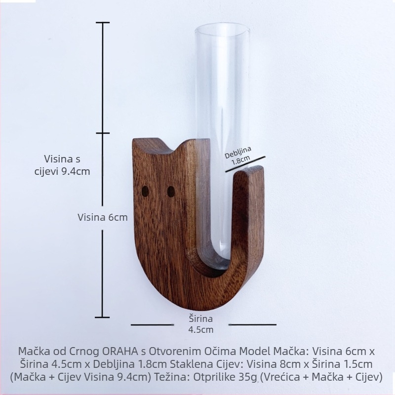 Komemorativna kutija od punog drva za dlake kućnih ljubimaca, mačja brada, kolekcija naljepnica za hladnjak, suvenir, kolekcionar brada za pse i mačke