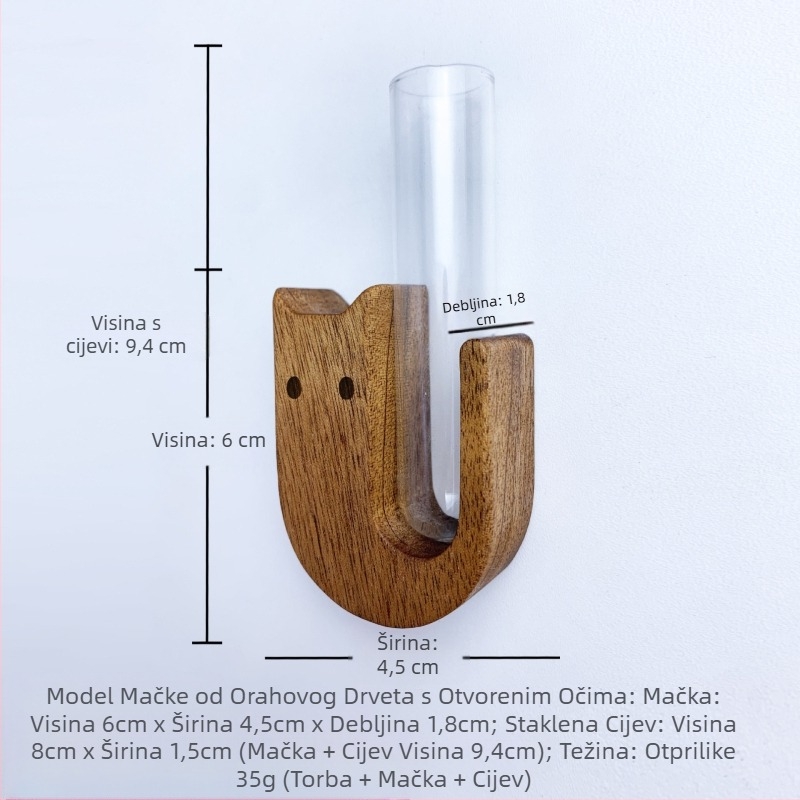 Komemorativna kutija od punog drva za dlake kućnih ljubimaca, mačja brada, kolekcija naljepnica za hladnjak, suvenir, kolekcionar brada za pse i mačke