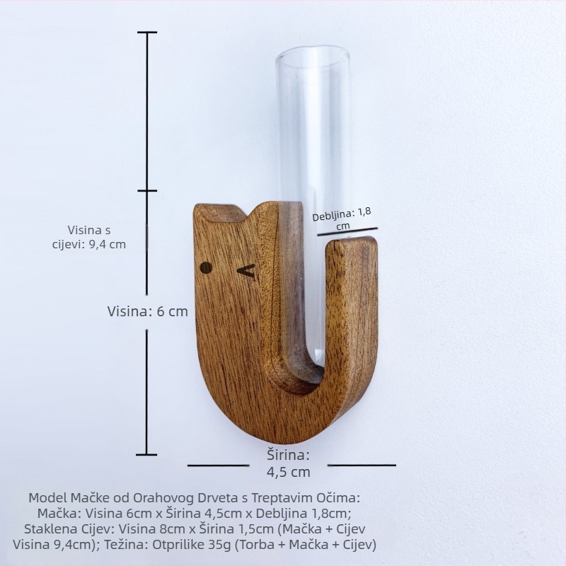 Komemorativna kutija od punog drva za dlake kućnih ljubimaca, mačja brada, kolekcija naljepnica za hladnjak, suvenir, kolekcionar brada za pse i mačke