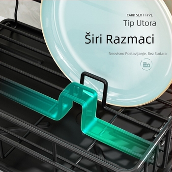 Stalak za odlaganje u kuhinji, posuđe, stalak za posuđe i posuđe, višenamjenski stalak za posuđe, unutarnji ormarić za odlaganje posuđa i štapića za jelo, stalak za odvod, tvornički ravni