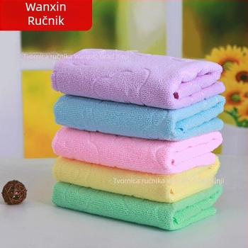 Veleprodaja 30*70 reljefni medvjeđi sto za šarene ručnike od jednog dolara, mekani upijajući ručnik za pranje dlačica