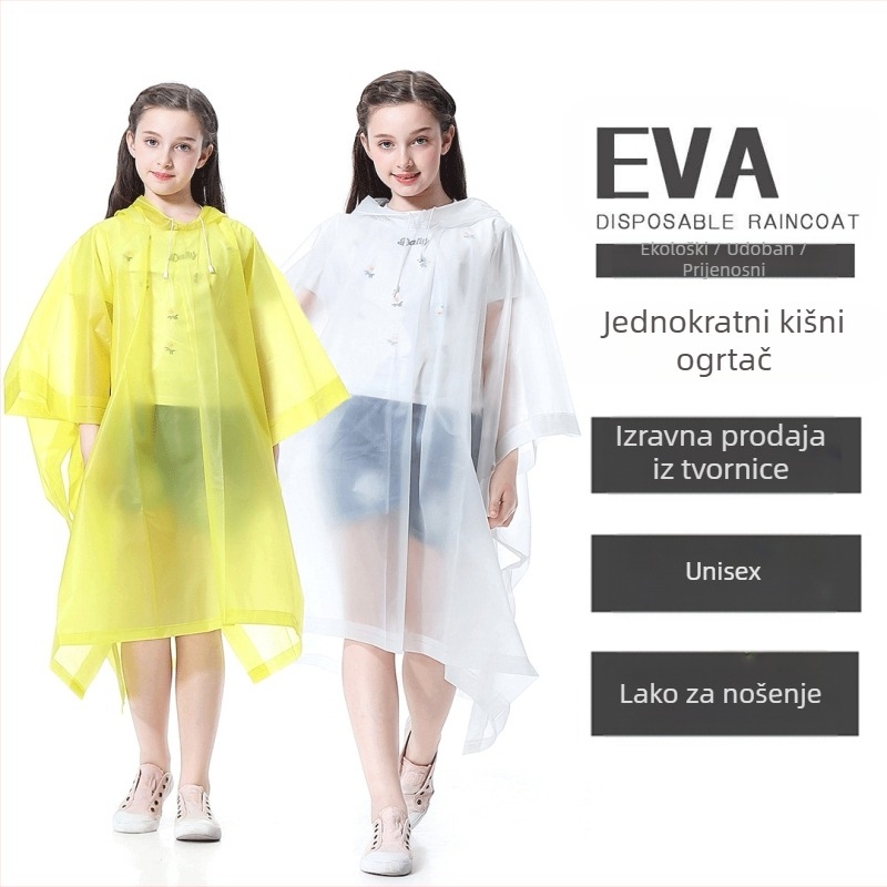 EVA dječji jednokratni rt kabanica za vanjska putovanja zadebljani muški i ženski kabanica pončo tvornica veleprodaja po mjeri