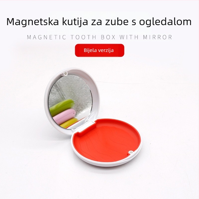 Prijenosna magnetska upijajuća kutija za pohranu zubi, nevidljiva kutija za pohranu ortodontskih aparatića za zube, kutija za držanje ortodontskih aparatića