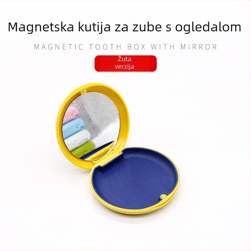 Prijenosna magnetska upijajuća kutija za pohranu zubi, nevidljiva kutija za pohranu ortodontskih aparatića za zube, kutija za držanje ortodontskih aparatića