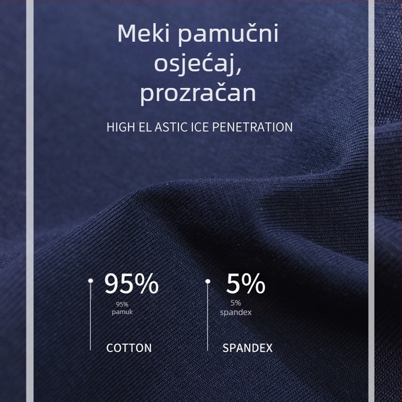 Junye muške pamučne bokserice bez džepova, niskog struka, uske bokserice, mekane, prozračne, seksi muške bokserice za mlade