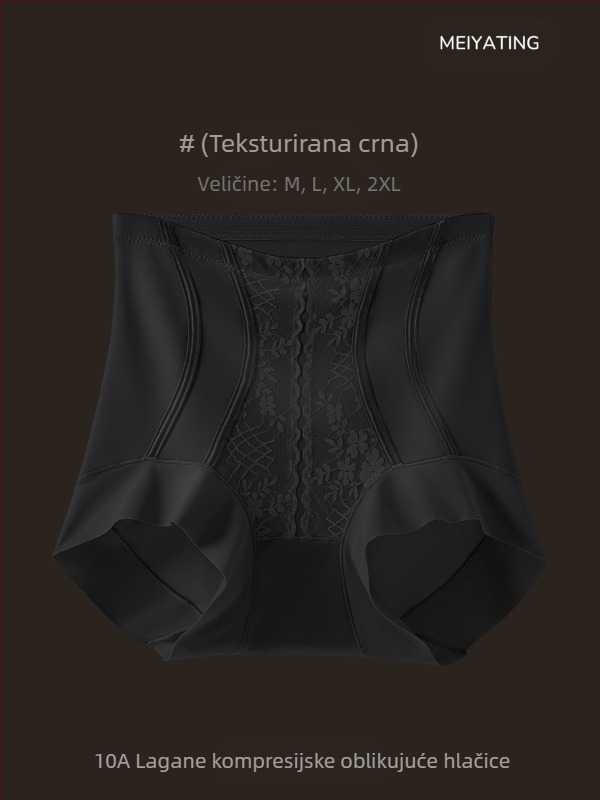Lagano donje rublje visokog struka za oblikovanje tijela, nijansiranje trbuha i podizanje bokova, 10A antibakterijsko, od svile duda, za međunožje, žensko donje rublje za oblikovanje tijela