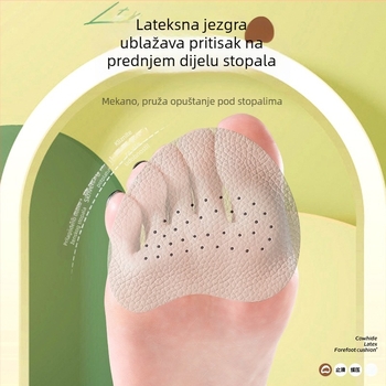 Protuklizni jastučići za sandale, ženske visoke pete, jastučići za prednji dio stopala, protiv bolova, znoja, protuklizni, smanjene veličine, samoljepljivi jastučić od kravlje kože, polovične veličine, ljetni jastučić