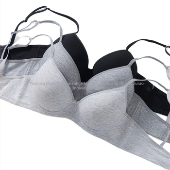 Posebno za prekogranični vrući grudnjak za djevojke, prozračno i udobno glatko pamučno donje rublje s nabranim čeličnim prstenovima i grudnjakom protiv opuštanja