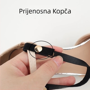 Sandale s remenčićem na peti, papuče, modificirane sandale s podesivim podesivim vezicama, prevelike i fiksne kopče za cipele, sprječava ispadanje pete