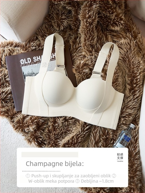 Ženski grudnjak za male prsa, push-up, velike, protiv opuštanja, podesiv za spuštene grudi, bez čeličnih prstenova, bez tragova