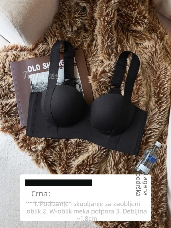 Ženski grudnjak za male prsa, push-up, velike, protiv opuštanja, podesiv za spuštene grudi, bez čeličnih prstenova, bez tragova