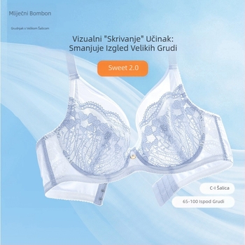 TikTok eksplozije [Malo slatko ultra tanko 2.0] Donje rublje s punim košaricama, velike grudi, mali seksi čipkasti slatki grudnjak