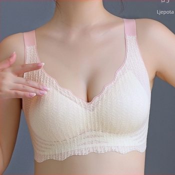 Prekogranično donje rublje M-6XL plus veličine s punim košaricama, mekana potpora, velika prsa, bešavne, s kopčom i četiri reda, za podizanje, grudnjak s žele ljepilom