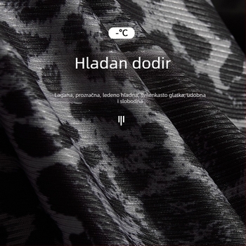 Ljetne popularne ledeno svilene hlače sa strelicama za muškarce, leopard print, cool prozračne kućne ležerne široke bokserice