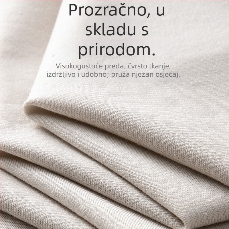 Novi muški set pidžame od modalnog pamuka, jednobojne tanke hlače kratkih rukava, hlače s preklopnim džepovima, kućna odjeća na zalihi