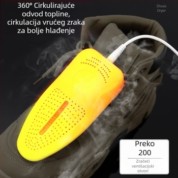 Sušilo za cipele, Sušilo za cipele, Grijač za cipele, Pečenje cipela, Dezodoriranje, Sterilizacija, Materijal protiv curenja, Usporivač plamena, Konstantna temperatura, Grijanje