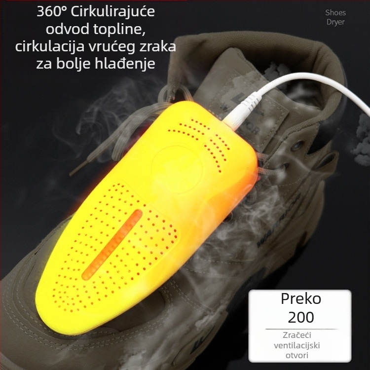 Sušilo za cipele, Sušilo za cipele, Grijač za cipele, Pečenje cipela, Dezodoriranje, Sterilizacija, Materijal protiv curenja, Usporivač plamena, Konstantna temperatura, Grijanje