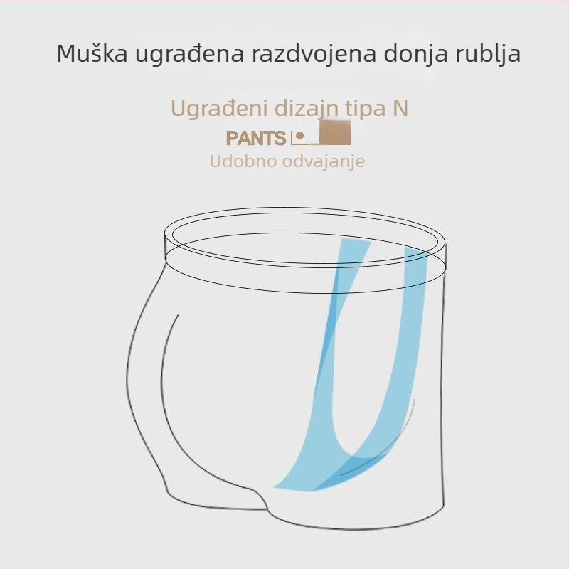 Seksi donje rublje s odvojivim mecima, muške U-konveksne bokserice, muške hlače s unutarnjim džepovima do sredine struka