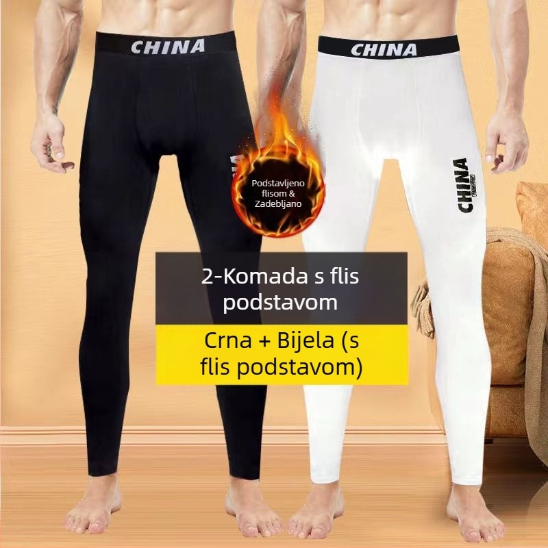 Tople muške zimske hlače s flis podstavom, zadebljane tinejdžerske, plus size, Boys de Velvet, muške duge hlače, usko donje rublje