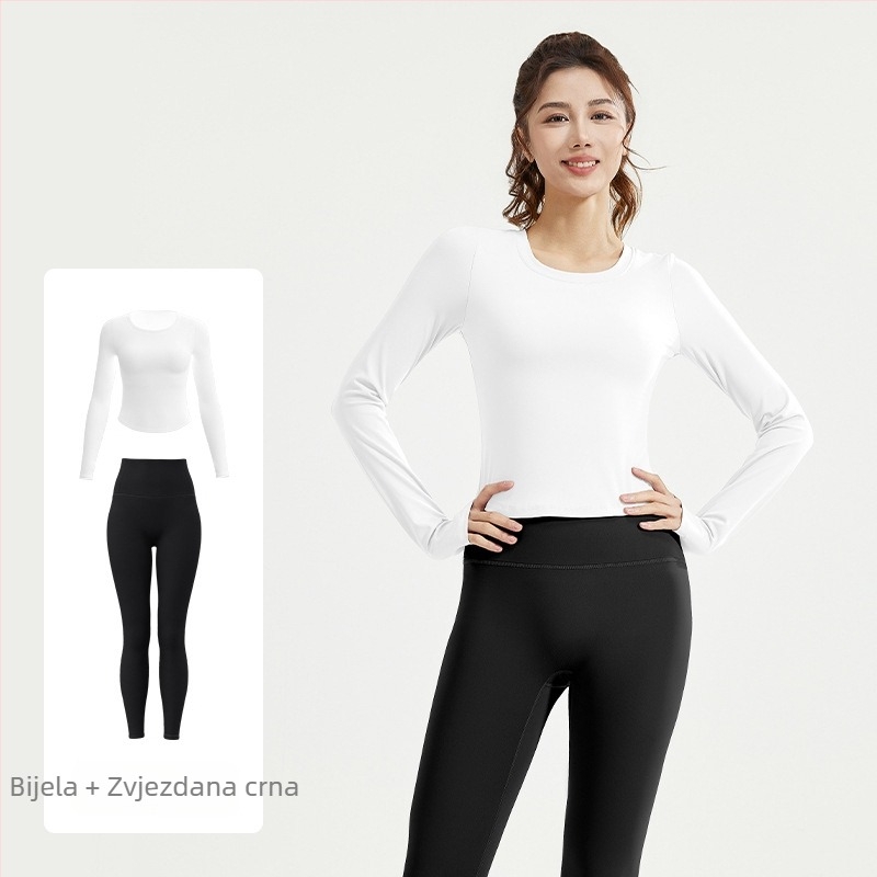 Juyitang novo golo slim odijelo za jogu, tanko elastično prozračno odijelo za fitness trčanje i slobodno vrijeme