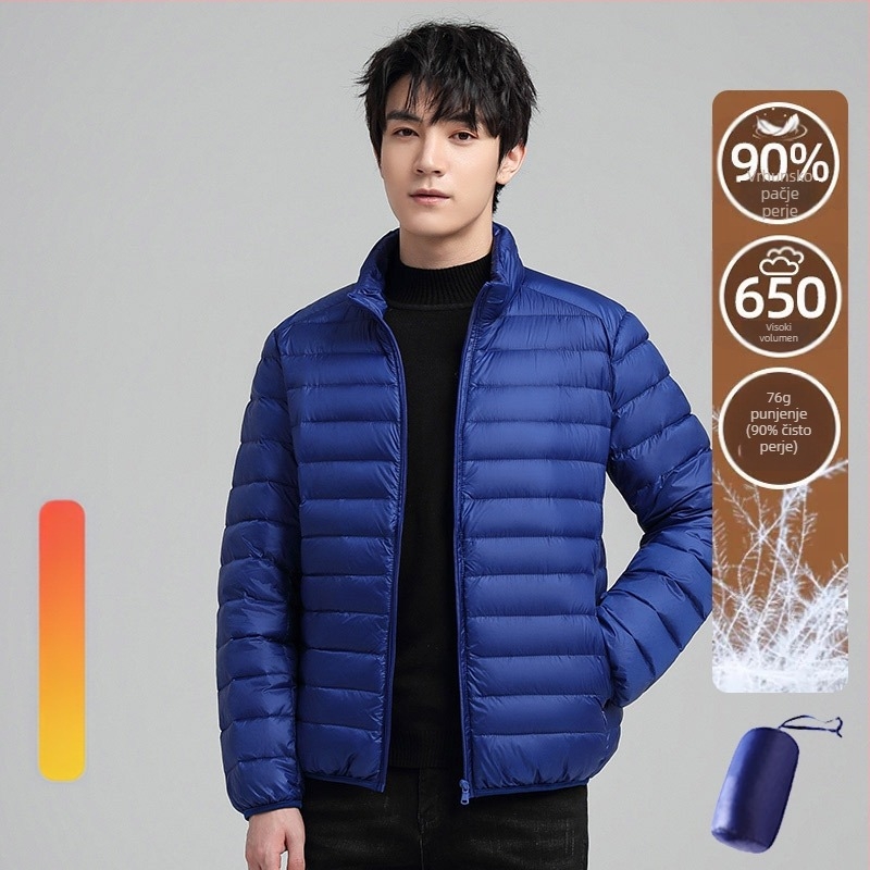 Novi nacionalni standard] Muška i ženska perjana jakna, lagana stojeći ovratnik 6001 Zaštita od hladnoće
