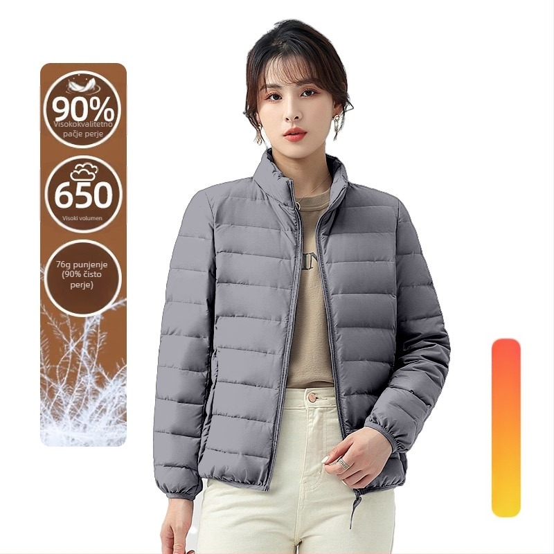 Novi nacionalni standard] Muška i ženska perjana jakna, lagana stojeći ovratnik 6001 Zaštita od hladnoće