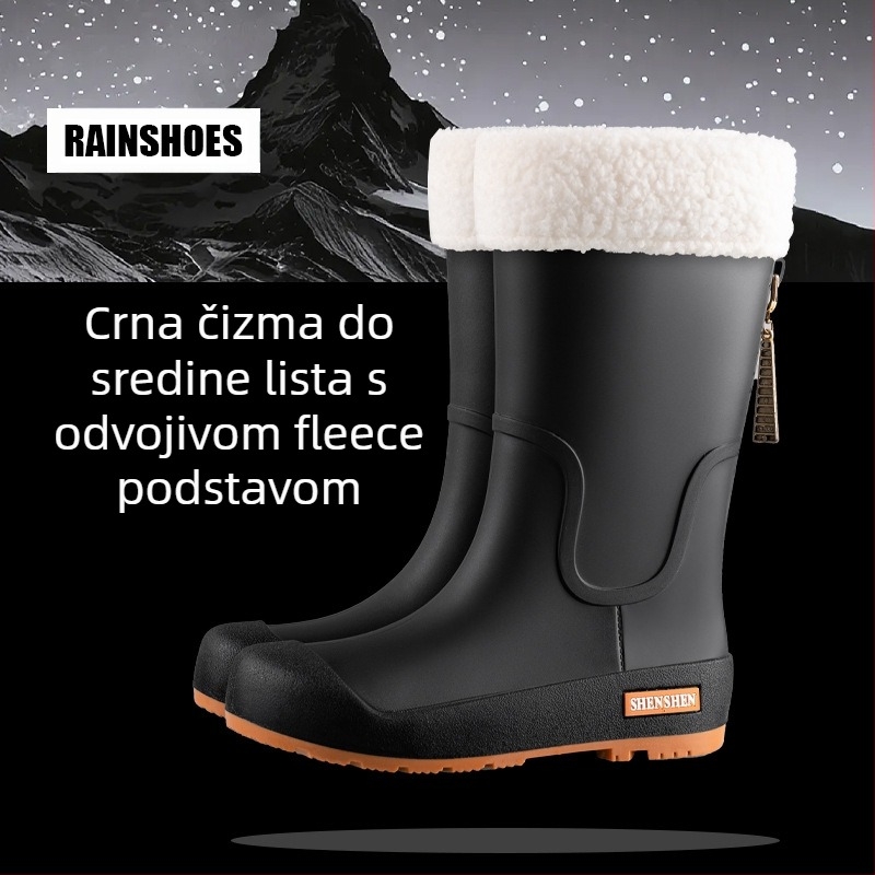 Modni trendi kišne cipele za žene, vodootporne neklizajuće visoke kišne čizme za odrasle, kampiranje, rad, otporne na habanje gumene cipele, duge vodene cipele