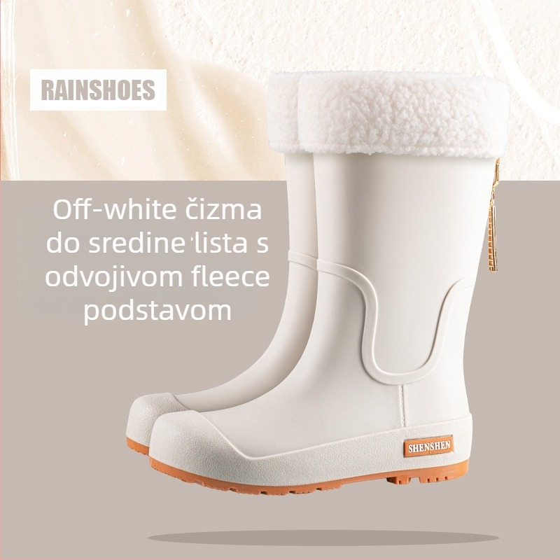 Modni trendi kišne cipele za žene, vodootporne neklizajuće visoke kišne čizme za odrasle, kampiranje, rad, otporne na habanje gumene cipele, duge vodene cipele