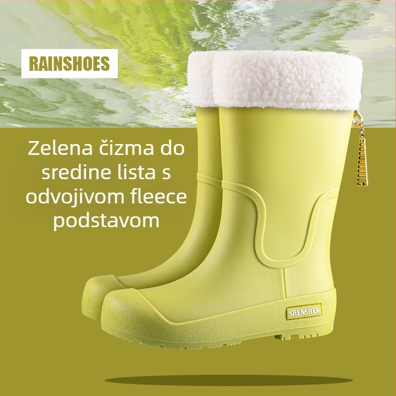 Modni trendi kišne cipele za žene, vodootporne neklizajuće visoke kišne čizme za odrasle, kampiranje, rad, otporne na habanje gumene cipele, duge vodene cipele