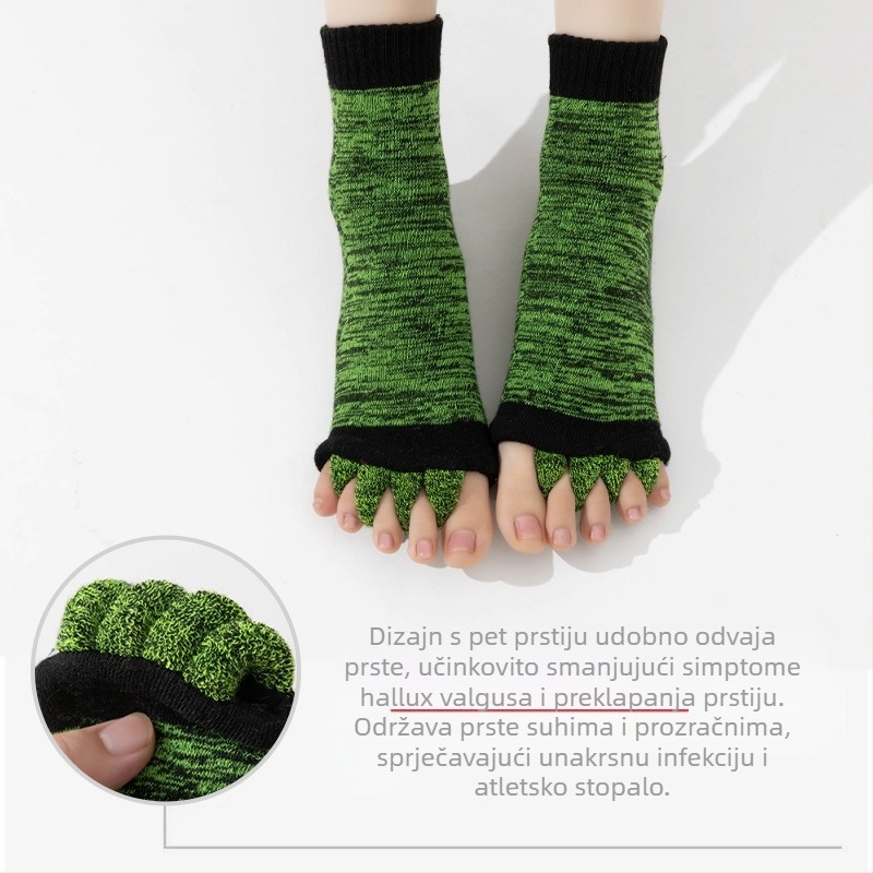 Prekogranične japansko-korejske čarape za jogu s otvorenim prstima za ženske čarape s pet prstiju koje ispravljaju valgus palca