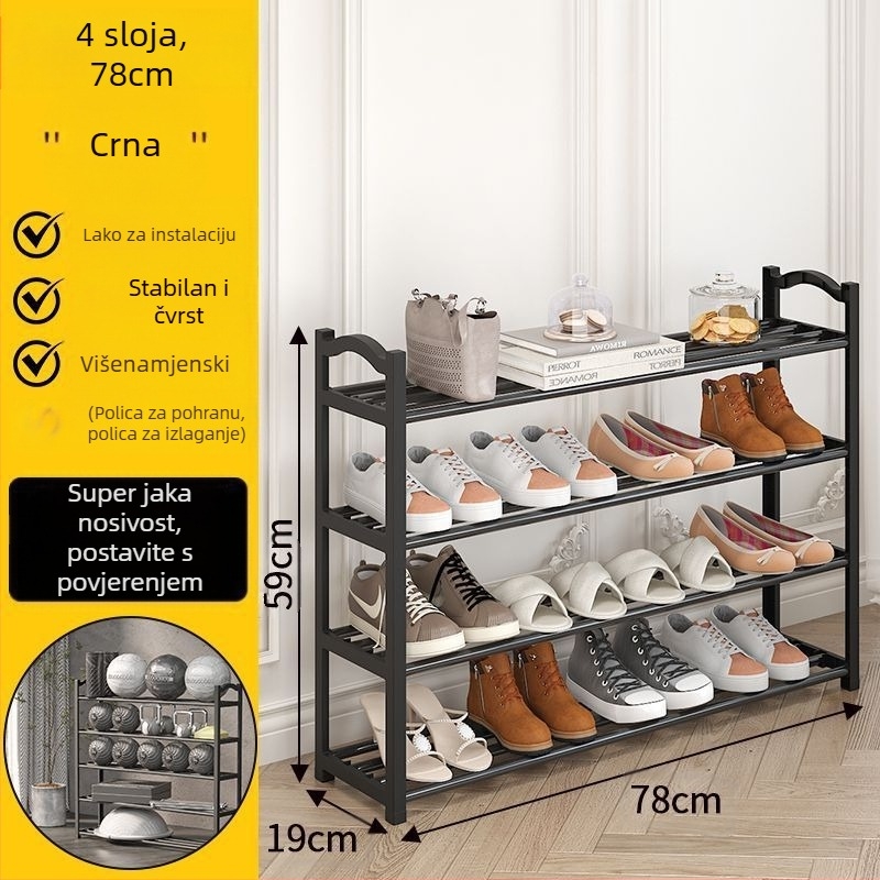 Stalak za cipele, višeslojni kućanski jednostavan ulaz za studentski dom, otporan na prašinu i jak, popularni stalak za pohranu cipela