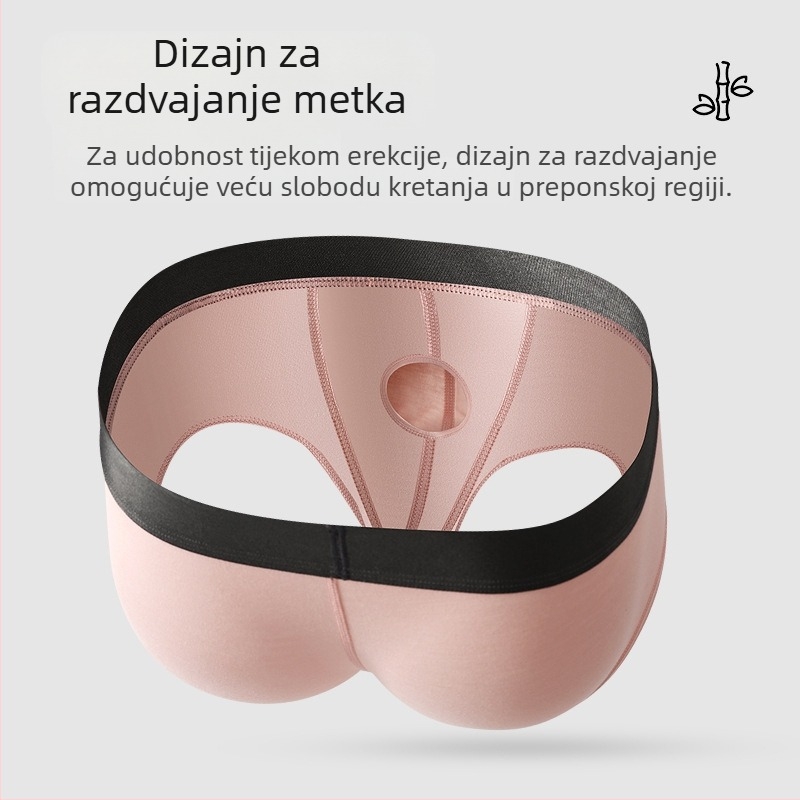 Space Capsule Muške odvojene donje rublje s natpisom "Gun-Shot", muške U-konveksne velike vrećice od modala, personalizirane udobne prozračne bokserice