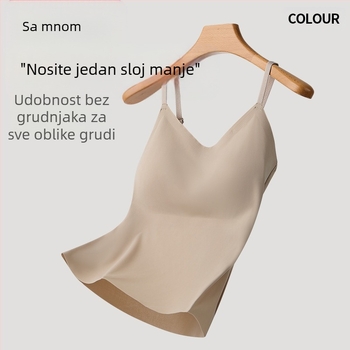 Dugi top popularnog stila s prekrasnim leđima za žene, ljetna fiksna košarica, bez žice, bešavna gornja odjeća, plus veličine