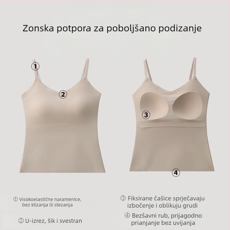 Dugi top popularnog stila s prekrasnim leđima za žene, ljetna fiksna košarica, bez žice, bešavna gornja odjeća, plus veličine