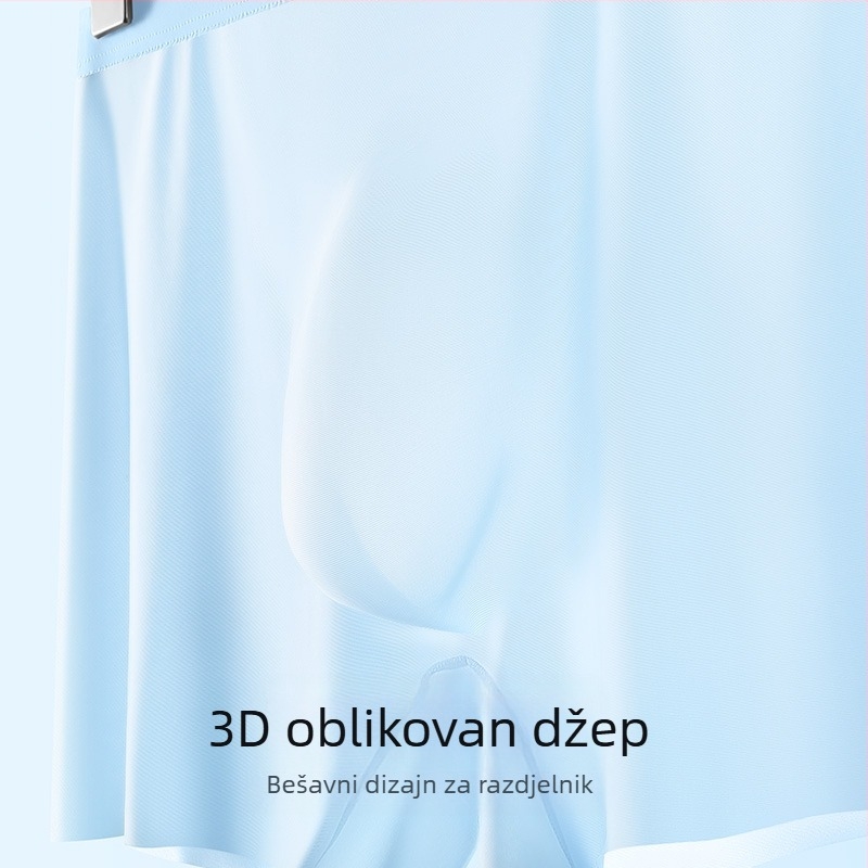 Muško donje rublje Ice Silk kratke hlače Traceless prozirne tanke donje rublje Muške Cool Sense 7A antibakterijske prozračne bokserice