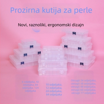 64 mreže dijamantnog slikanja kutija za pohranu nakita za nokte s perlicama od stakla rižine perle kutija "uradi sam" kutija za pribor plastična kutija