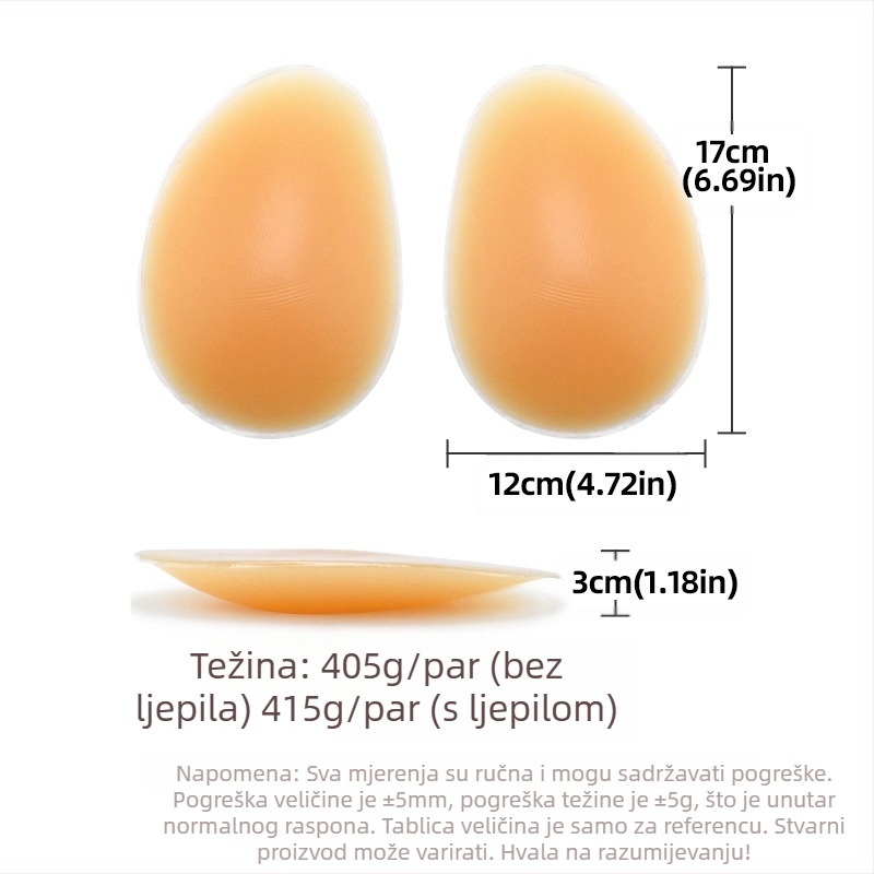Prekogranični vrući prodavani silikonski lažni jastučić za stražnjicu i bokove, samoljepljivi prirodni bešavni jastučić za bokove, podizanje linije bokova, pojačanje artefakta