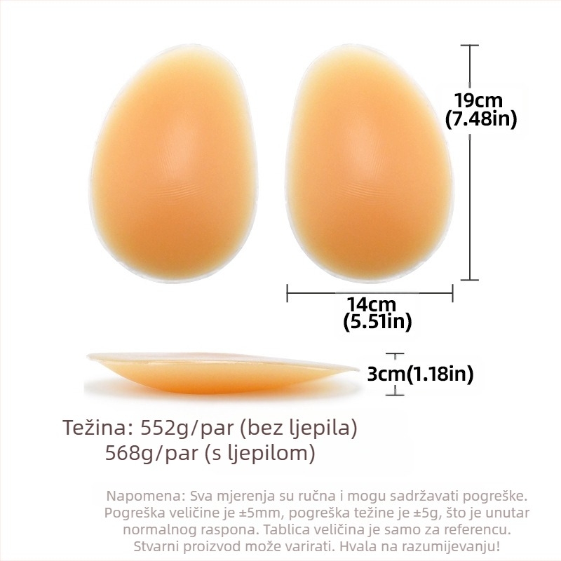 Prekogranični vrući prodavani silikonski lažni jastučić za stražnjicu i bokove, samoljepljivi prirodni bešavni jastučić za bokove, podizanje linije bokova, pojačanje artefakta