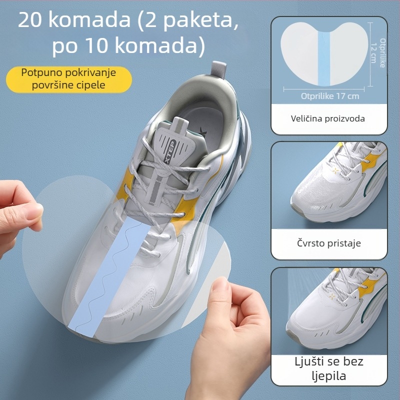 Gornja vodootporna naljepnica, folija za prste protiv vlage i prljavštine, zaštitna navlaka za cipele koja se ne mokri i otporna je na kišne dane, otporna na kišu, vlagu i habanje